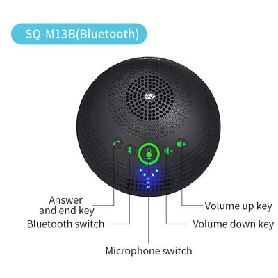 Microphone de conférence professionnel SQ-M13B 2.4G Microphone omnidirectionnel sans fil, capture à 360 degrés, audio haute définition et réduction du bruit
