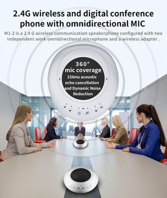 Résolution de réunion en salle de conférence Vidéoconférence Microphone sans fil double 5.8G