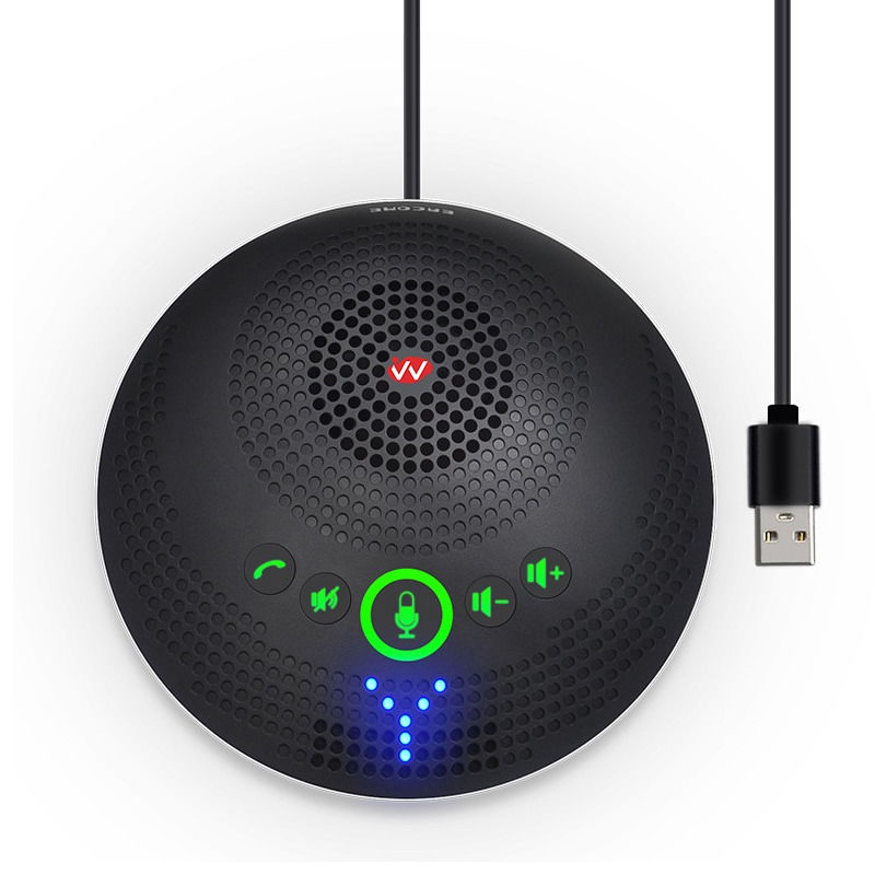 Microphone de conférence professionnel SQ-M13U 2.4G Microphone omnidirectionnel sans fil, capture à 360 degrés, audio haute définition et réduction du bruit